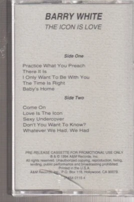 barry white the icon is love cassette promo - Image 1 of 2