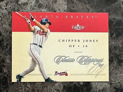 2004 Fleer Classic Clippings - #49 Chipper Jones @QF08 - Image 1 of 2