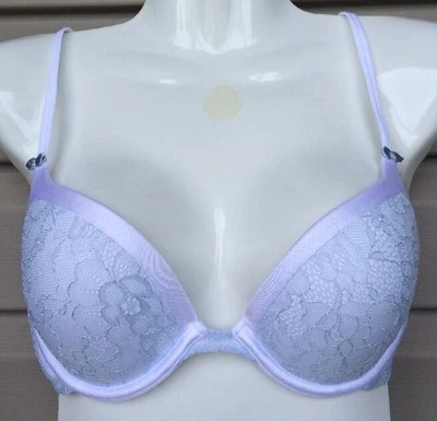 SUJETADOR CON AROS PUSH UP ENCAJE SUPER ELEGANTE DKNY CONTOUR BLANCO #458267 TALLA 32 D $54 Foto 1 de 2