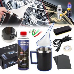 Kit Lucidatura Polimero Pulizia Rinnova Fari Elimina Graffi Fanali Auto 500ml - Foto 1 di 15