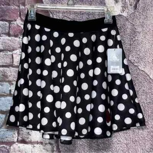 Disney Store Minnie Mouse Black White Polka Dots Young Girls Skirt Size S NWT - Picture 1 of 4