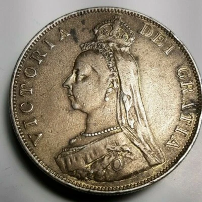 GRAN BRETAÑA AÑOS 1880 DOBLE FLORÍN HECHO EN HEBILLA DE CINTURÓN Foto 1 de 4