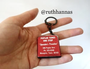 Key Chain Poplar Tunes One Stop Memphis Record Shop Mid Century Presley 50s 60s - Picture 1 of 5
