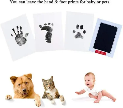 Inkless Baby Print Kit Newborn Footprint Handprint Safe Gift Foot Hand Wipe Paw • 7.49$