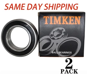 2PACK TIMKEN 6008-2RS 40X68X15MM Double Rubber Seal Ball Bearings - Picture 1 of 3