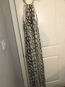 NWT Endless Love Animal Print Sleeveless Jumpsuit Med Flare Leg Backless - Picture 1 of 14