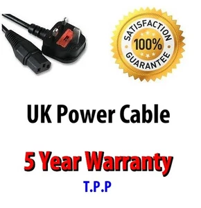 UK Mains Ac Power Cord Cable for Samsung Toshiba LG Sharp Sony TV LCD Plasma DLP - Picture 1 of 1