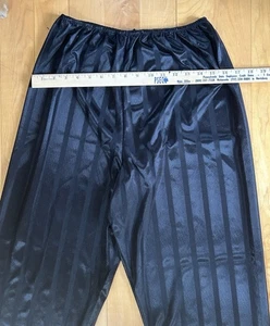 Vintage Made In USA USA Undercover Wear Sheer Stripes Black Silky Bottoms M - Picture 1 of 6
