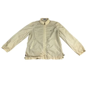Vintage 1970's IZOD Lacoste Windbreaker Jacket Mens Medium Beige Full Zip - Picture 1 of 8