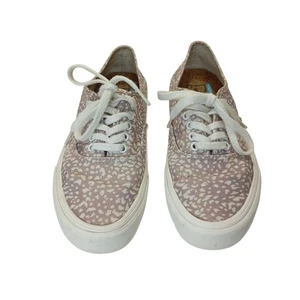 Vans Sneakers Size 8.5 Womens Sz 7 Mens Animal Print Canvas Lace-Up Casual - Picture 1 of 10