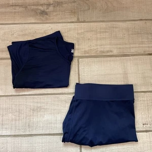 Lands End Hose Damen Größe XL Navy Thermaskin Heat Thermo Baselayer Set - Bild 1 von 13