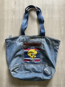 Bolso de Mano Deportivo Denim De Colección Piolín Pájaro Cartera Looney Tunes Estilo Tommy - Imagen 1 de 6