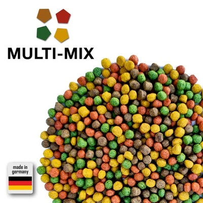 Koifutter 5 kg 6 mm 4 Sorten Multi Mix Spirulina Astaxanthin Weizenkeime - Bild 1 von 2