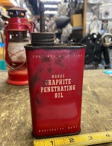 Montgomery Ward's Penetrating Oil Steel Tin Can Vtg Auto Truck Mechanic 60's - Bild 1 von 6