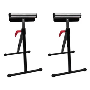 Set of 2 Adjustable Roller Workbench Scaffolding Support Stands 60kg Capacity - Picture 1 of 4