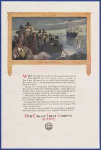 Vintage 1920 OLD COLONY TRUST COMPANY Boston MA Ephemera 20's Print Ad - Picture 1 of 1