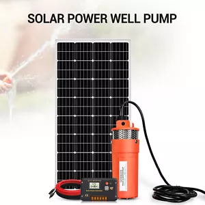 12V Solar Wasserpumpe Tiefbrunnen Tauchpumpen&120W Solarpanel BewäSserung - Bild 1 von 9