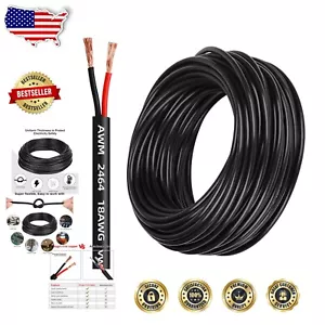 Flexible 18 AWG 2 Core PVC Electrical Wire - 500FT for Low Voltage Installations - Picture 1 of 8