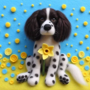 Single Luxury Springer Spaniel Birthday Card Dog Gift/Present FDA - Picture 1 of 2