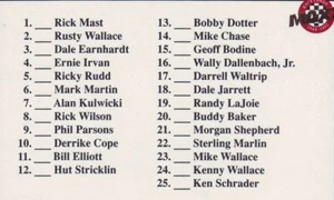 Komplettsatz 1992 Black Maxx NASCAR Trading Cards - Bild 1 von 12