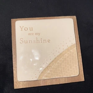 “You Are My Sunshine” Personalizable Plaque Tile Hinged Board Gift By Demdaco - Picture 1 of 2