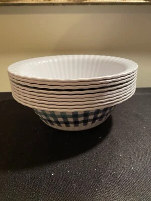 "Juego de 9 cuencos de melamina a cuadros Tommy Bahama de 8""" Foto 1 de 2