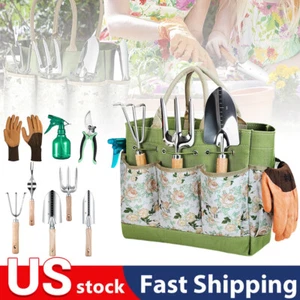 Set di attrezzi da giardino 9 pezzi utensili manuali da giardinaggio resistenti con moda e durevole - Foto 1 di 14