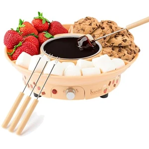 Ultimate Fondue Experience: 10oz Pot with Temperature Control & Serving Tray - Picture 1 of 9