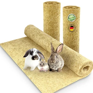 Nagermatte aus 100% Hanf 100x50cm, 5mm dick, 3er Pack Hanfmatte Nagerteppich - Bild 1 von 7