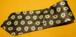 MEN'S HUGO BOSS MADE IN ITALY BROWN/GREEN FLORAL TIE - TIES - DESIGNER TIES - Picture 1 of 3