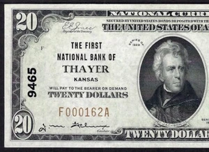 🇺🇸 KS 1929 $20 ♚♚THAYER, KANSAS♚♚ PMG GEM UNC 66 EPQ BEST & ONLY GEM! AMAZING! - Picture 1 of 3