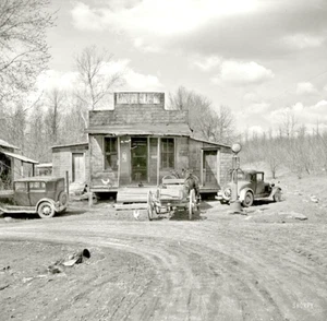 Photo of Buttermilk Junction, Martin County, IN. 8.5x11 Black and White - Picture 1 of 1