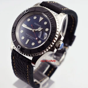 Parnis 41 mm blaues Zifferblatt Saphirglas Keramik Lünette Automatikuhr 2458 - Bild 1 von 7