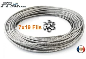 Cable Ø 4mm inox 7x19 inox 316 - A4 Couronne de 16 mètres - Bild 1 von 2