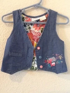 Truly Scrumptious Baby Girl’s Infant Jean Denim Vest Size 18 Months - Picture 1 of 4