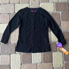 Urbane Ultimate Women's Button Down Scrub Jacket , Small, Black, New with Tags