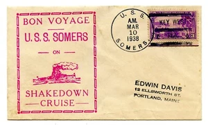 U.S.S. Somers USA Marinecover (10. März 1938 Uhr) - Bild 1 von 2