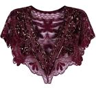 Sequins Party Dress Accessory High Quality Short Cape Beaded Flapper Shawl