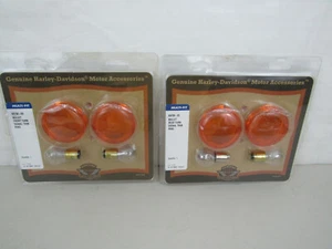 Genuine Harley Davidson Front & Rear Turn Signal Trim Ring Bullet Kits-New Open - Picture 1 of 12