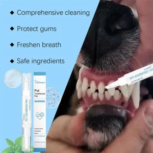 Pet Toothbrush Pen,Dog Teeth Cleaning Pen Cat/Dog Tartar Remover Teeth Pen Sale - Picture 1 of 7
