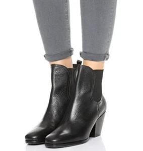 Rachel Comey Women Nassau Pebbled Leather Heeled Chelsea Boot Black Size 7 - Picture 1 of 10