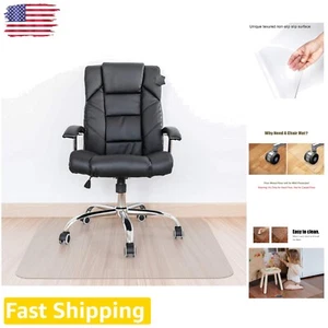 48" x 48" Square Chair Mat for Hard Floors - Transparent Wood/Tile Protection - Picture 1 of 9