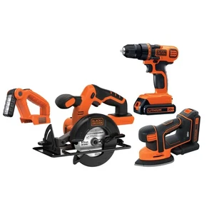 BLACK+DECKER 20V Max* Lithium Ion 4 Tool Combo Kit - BD4KITCDCMSL - Picture 1 of 17