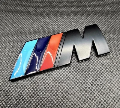BMW Black M Sport Rear Boot Badge 73mm Matt Black Emblem M4 M5 M6 M3 M3 M1