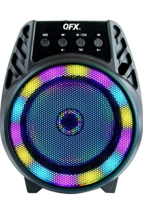 QFX BT-64 TWS Bluetooth Rechargeable Portable Speaker with 4 Woofer LED Lights - Picture 1 of 3