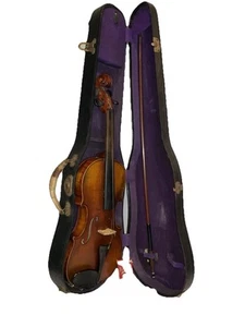 ANTIQUE Copy Of Antonius Stradivarius Made In CzechoSlovakia VIOLIN Bow Case ! - Picture 1 of 19