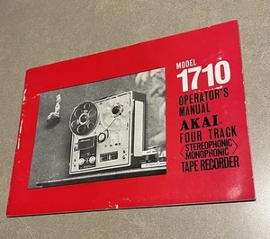 ORIGINAL AKAI 1710 Reel to Reel Service Manual with Schematics! Four Track - Picture 1 of 9