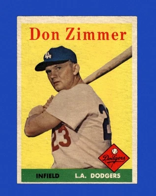 1958 Topps Set-Break # 77 Don Zimmer como nuevo *GMCARDS* Foto 1 de 2