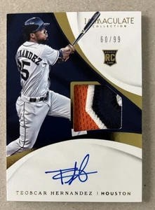 2017 IMMACULATE COLLECTION TEOSCAR HERNANDEZ 3 COLOR PATCH AUTO RPA #’D 60/99 - Picture 1 of 2