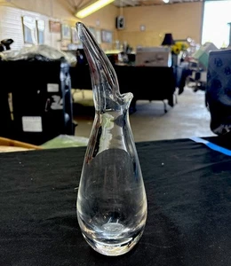 Jarrón Steuben Firmado Cristal Borde Esquilado Diseño Ewer George Thompson De Colección MCM - Imagen 1 de 4